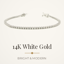 Kiokori Diamond Tennis Bracelet 14K Gold Lab Grown VS+ F+ 2-17 Carats , 5-8" Lengths