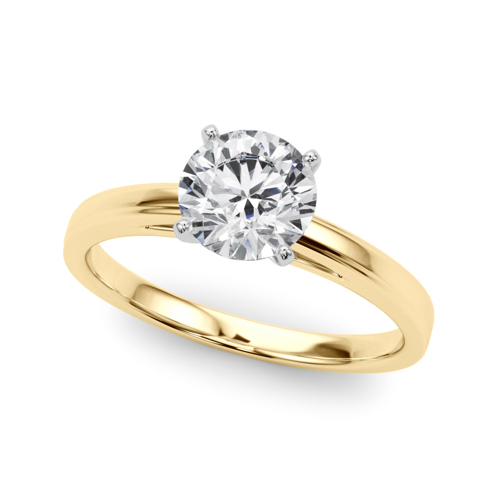 Step-Edge Solitaire - 18K, Size 7.0 (Setting Only)