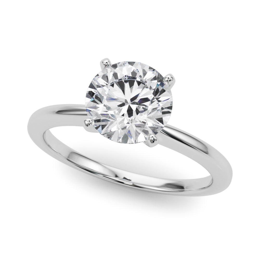 Ariyah Solitaire Style Engagement Ring - 14K White Gold, Size 7.0 (Setting Only)