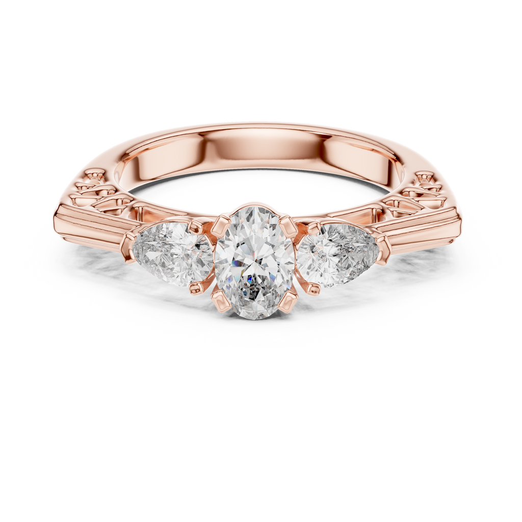 Three Stone Oval Diamond Ring | RNG-THREE-STONE-LR-0031