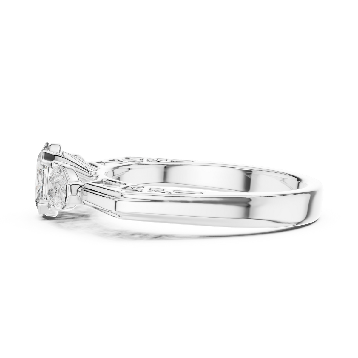 Three Stone Oval Diamond Ring | RNG-THREE-STONE-LR-0031