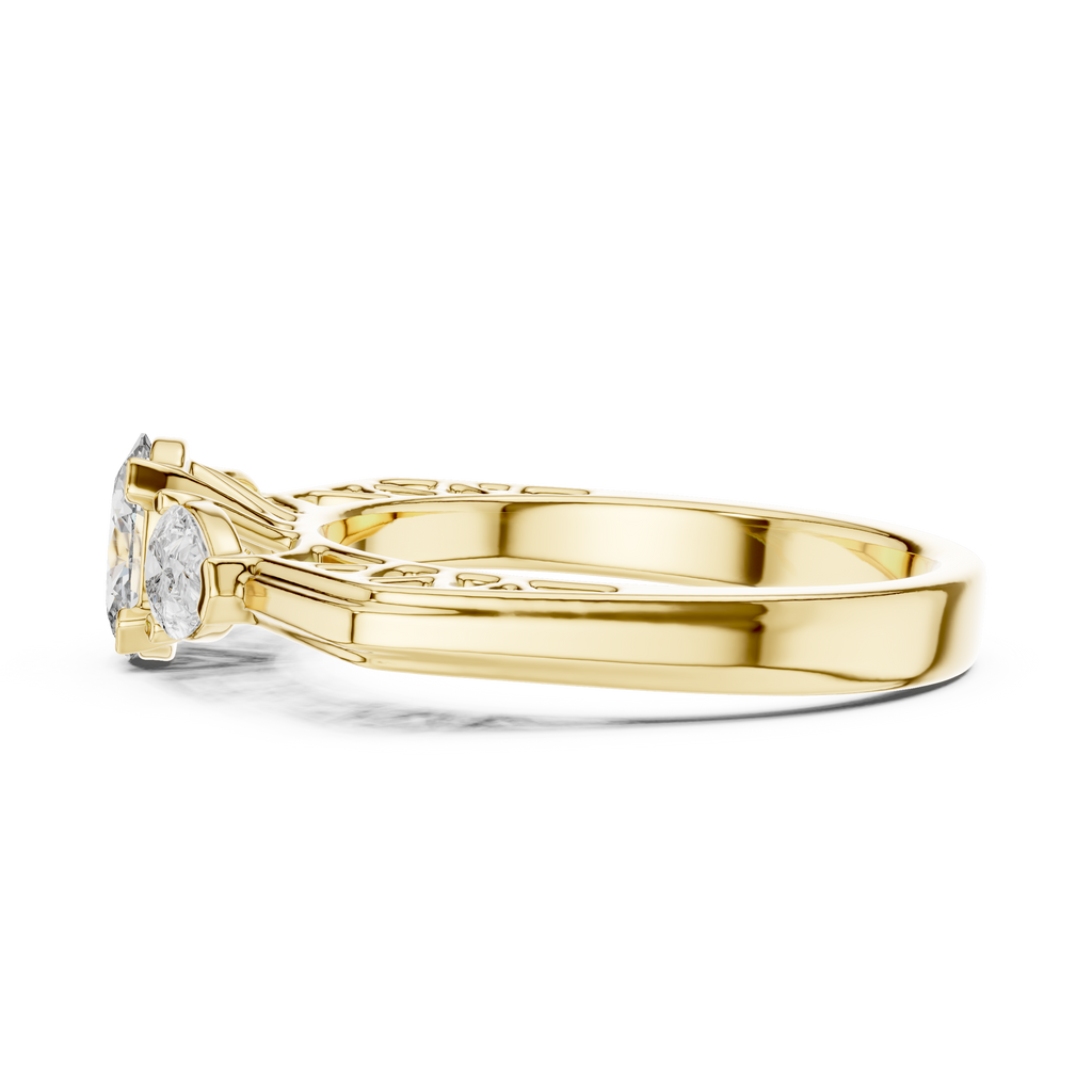 Three Stone Oval Diamond Ring | RNG-THREE-STONE-LR-0031