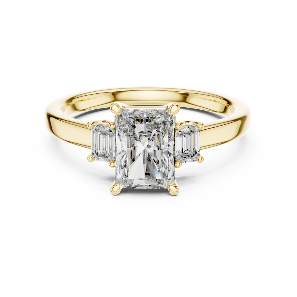 Three Stone Ring - Radiant | DDLR-038