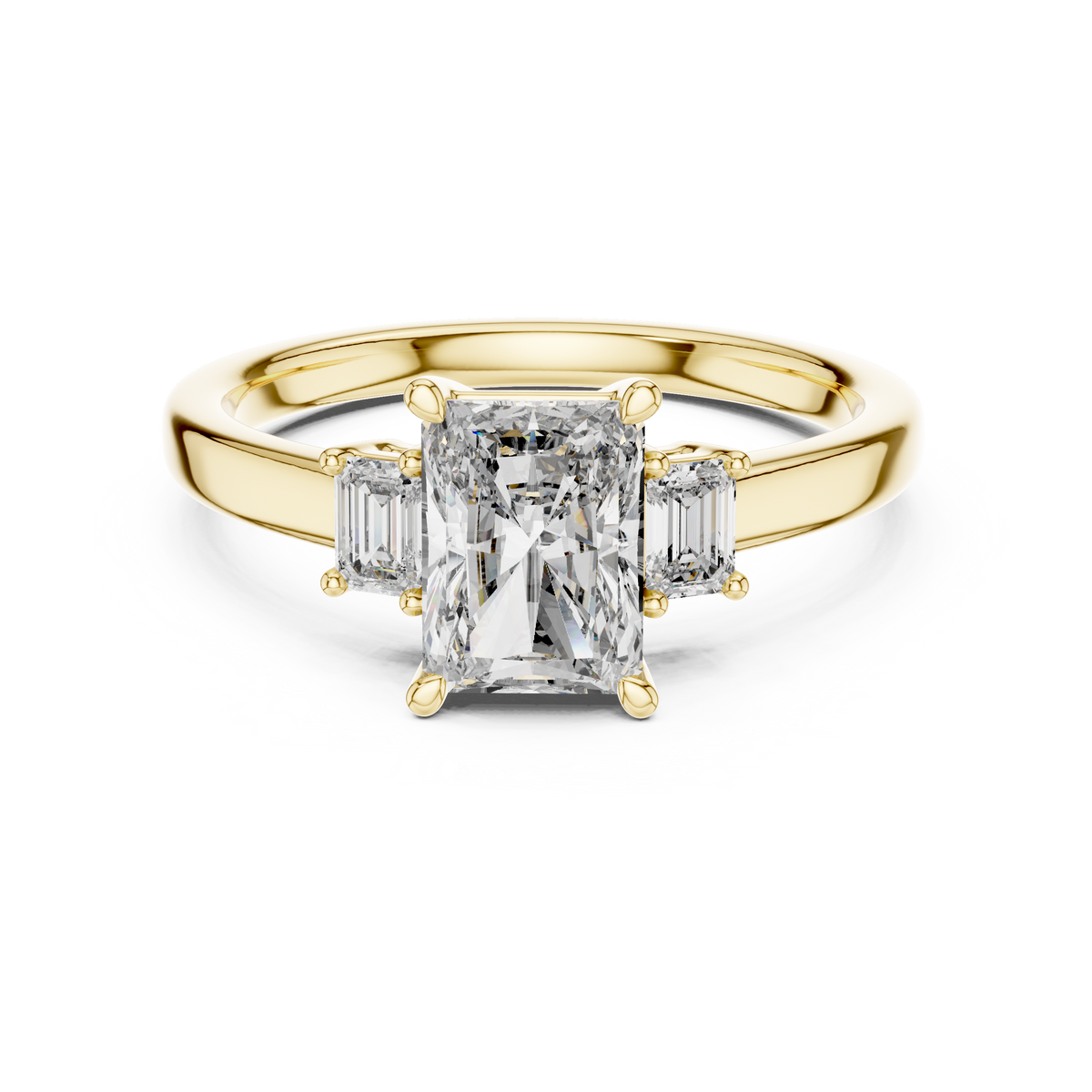 Three Stone Ring - Radiant | DDLR-038
