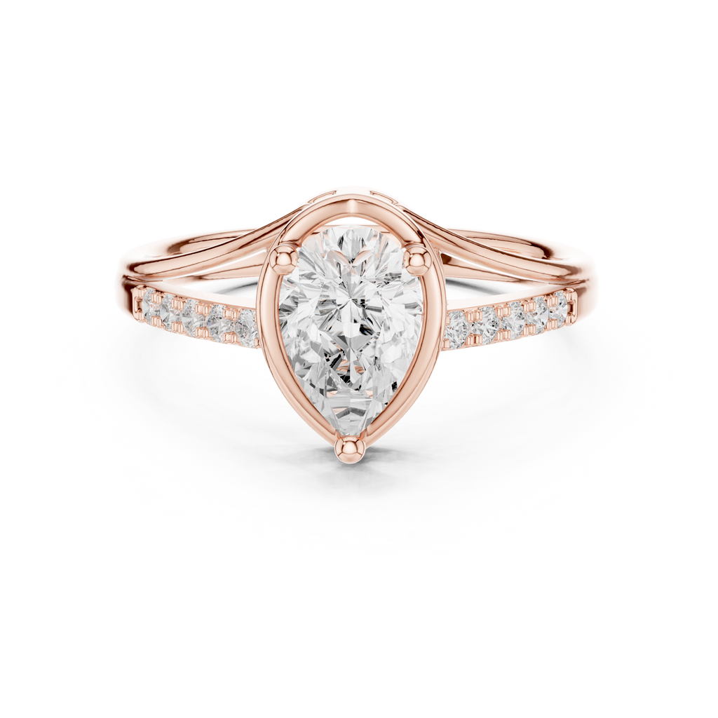Split Shank Ring - Pear | DDLR-473