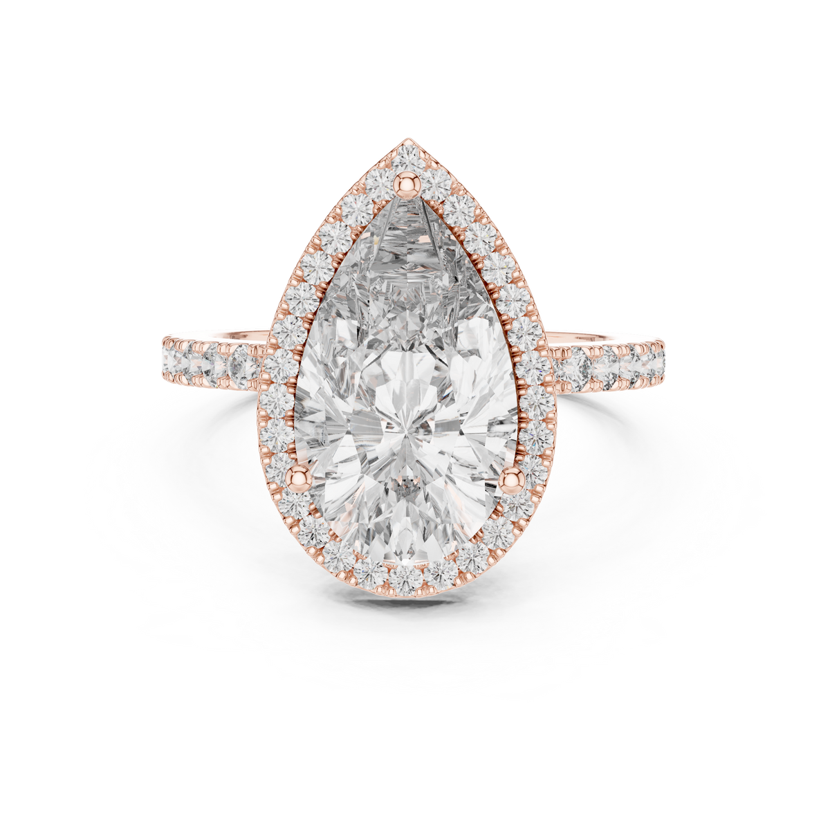 Halo Ring - Pear | LR-0071