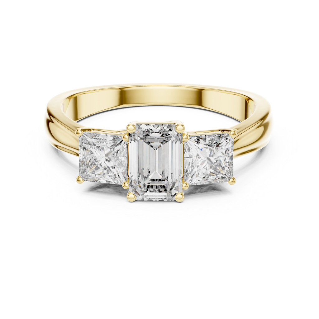 Three Stone Ring - Emerald | LR-0034
