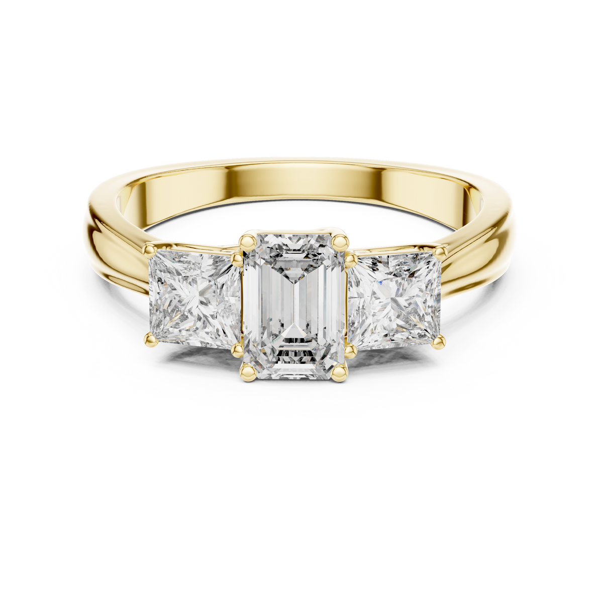 Three Stone Ring - Emerald | LR-0034