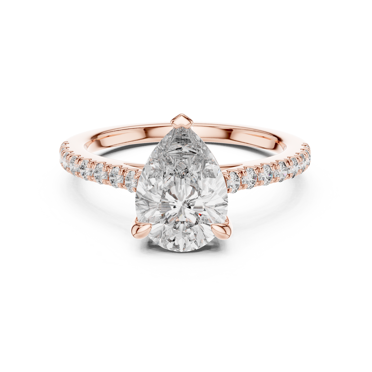 Solitaire Ring - Pear | DDLR-039