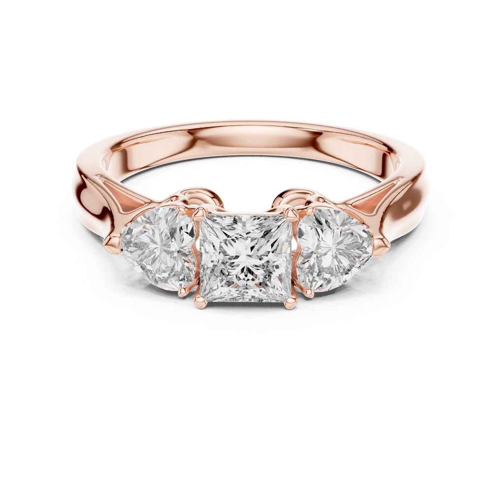 Three Stone Ring - Princess | LR-0030