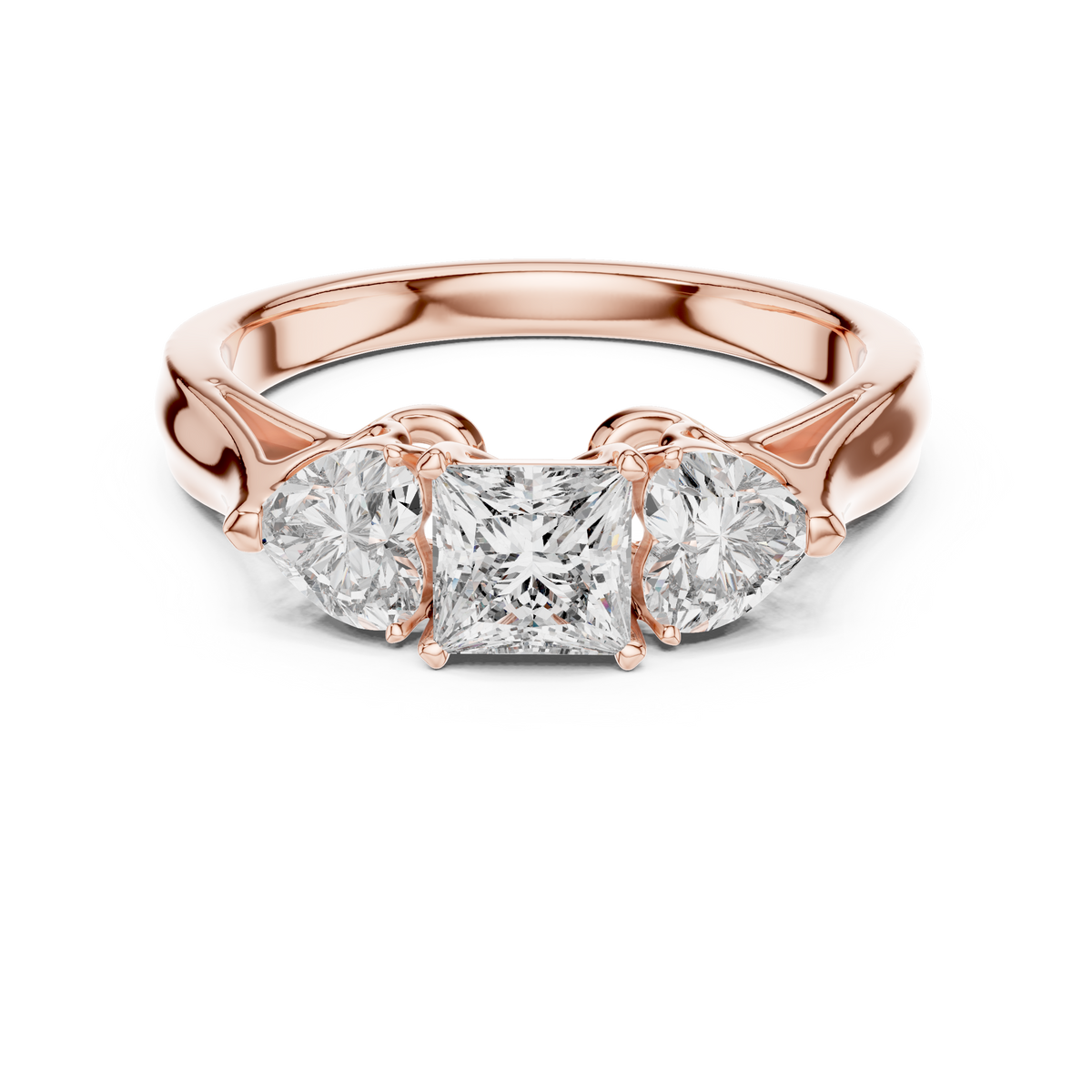 Three Stone Ring - Princess | LR-0030