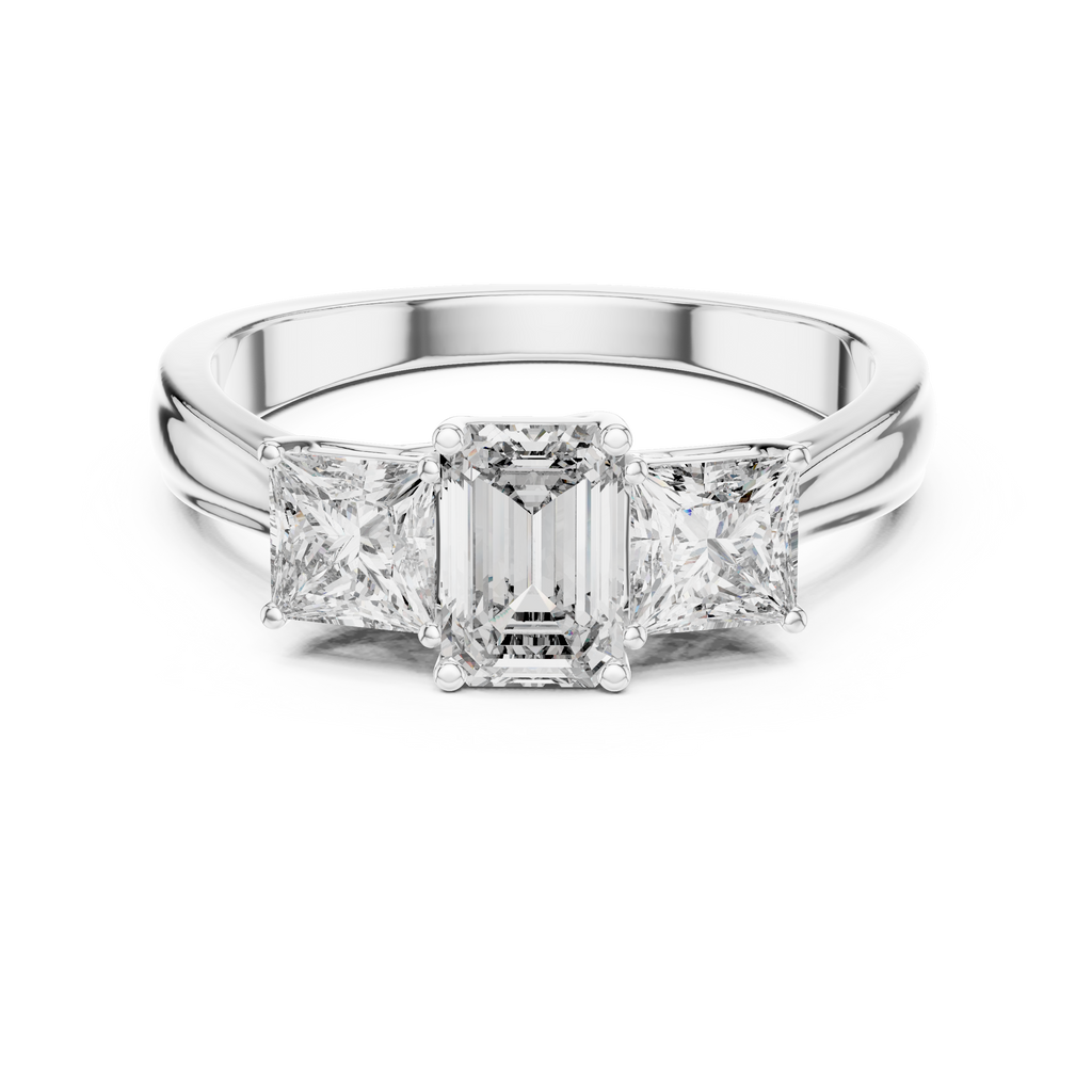 Three Stone Ring - Emerald | LR-0034
