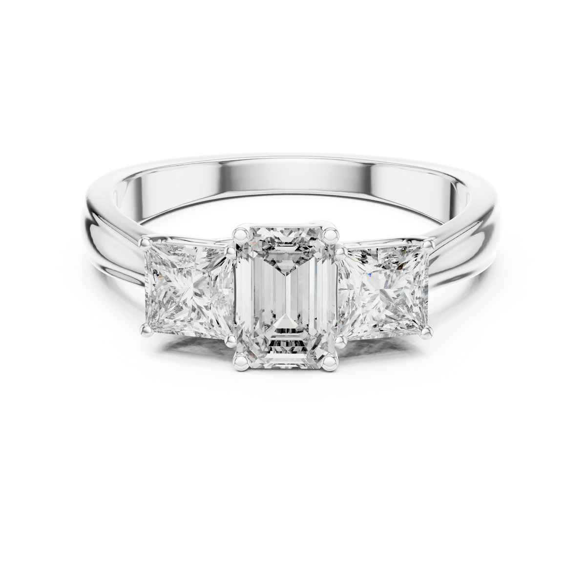 Three Stone Ring - Emerald | LR-0034
