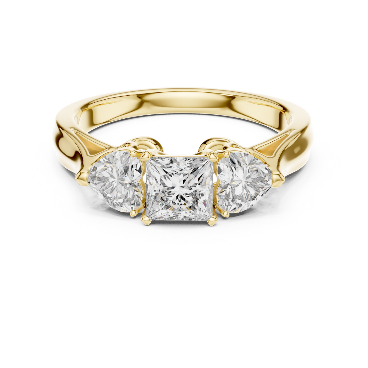 Three Stone Ring - Princess | LR-0030