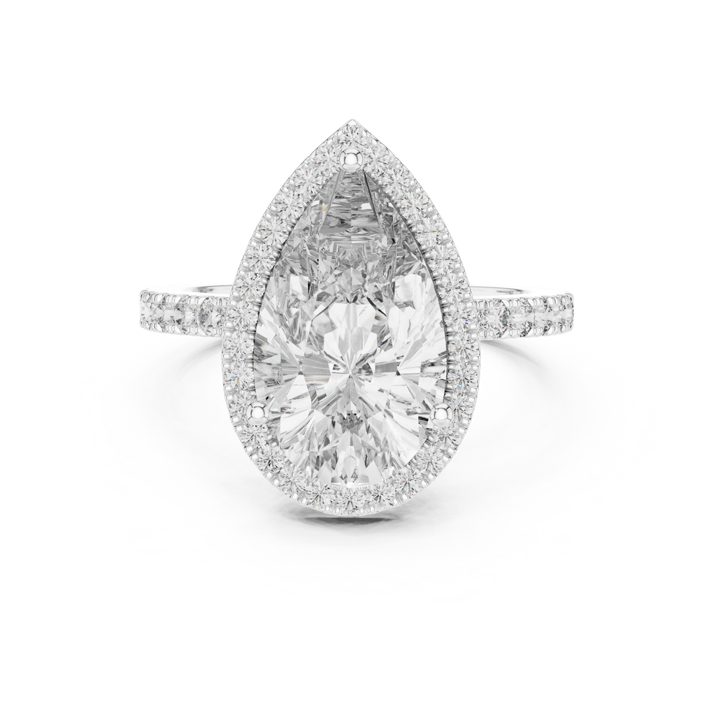 Halo Ring - Pear | LR-0071