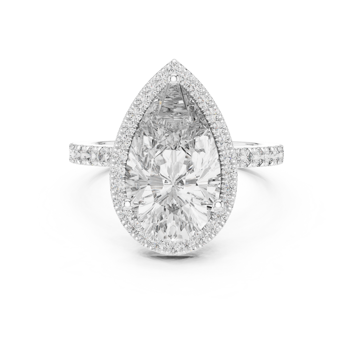 Halo Ring - Pear | LR-0071