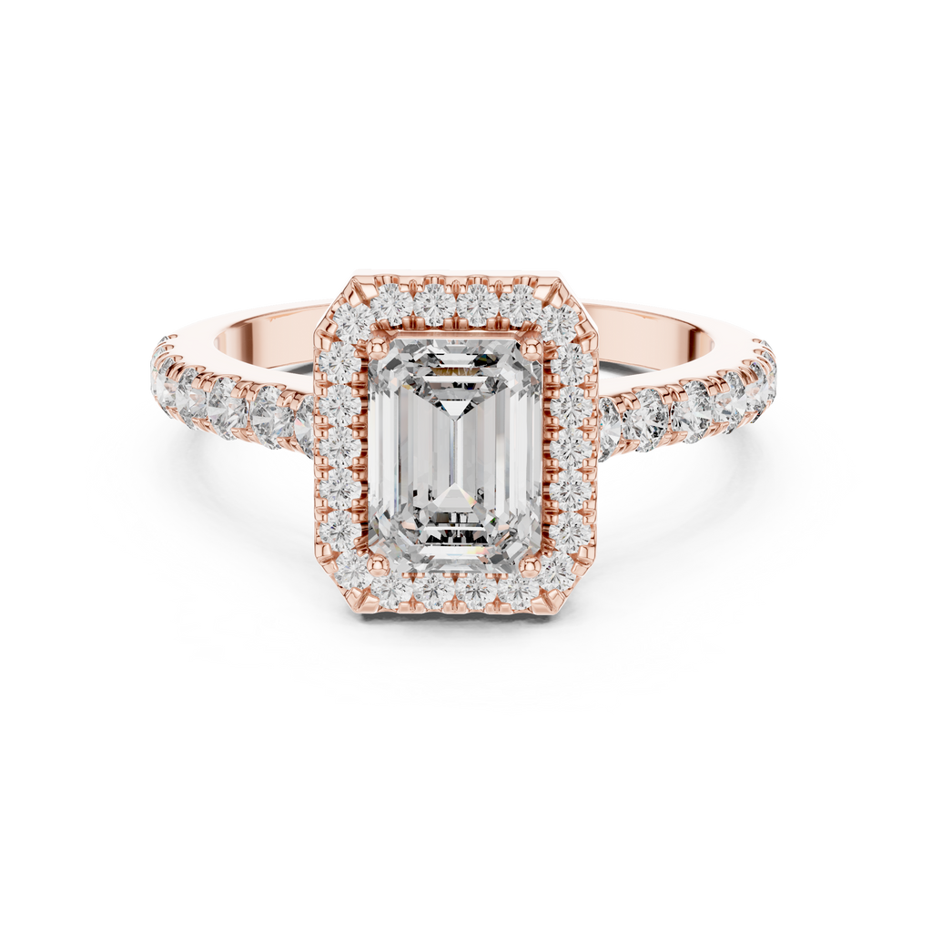 Halo Ring - Emerald | LR-0058