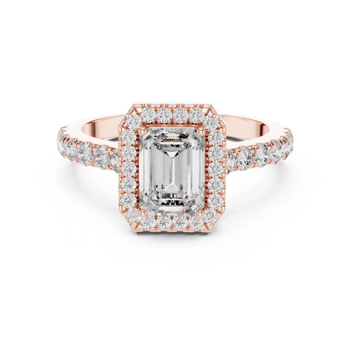 Halo Ring - Emerald | LR-0058
