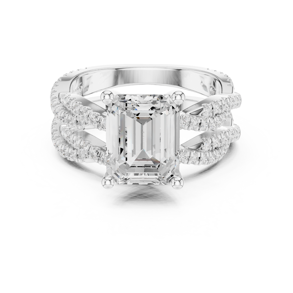 Split Shank Ring - Emerald | DDLR-300