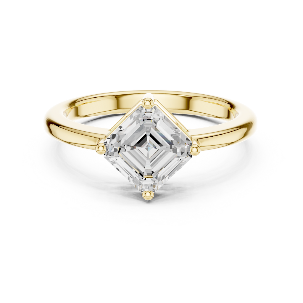 Solitaire Ring - Asscher | DDLR-482