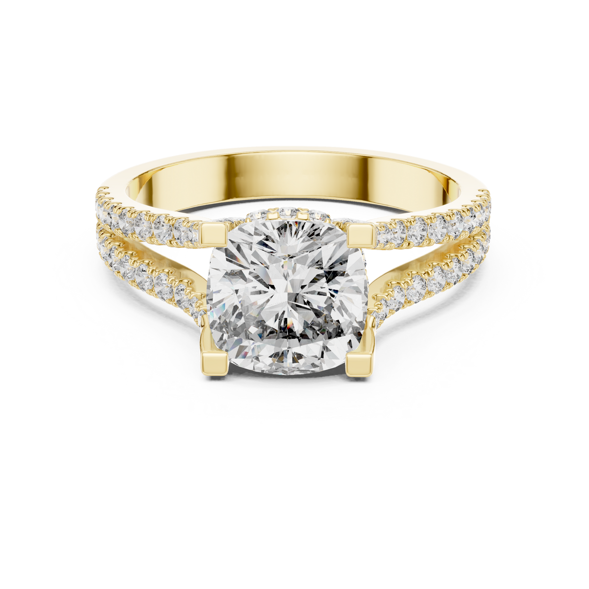 Split Shank Ring - Cushion | DDLR-182