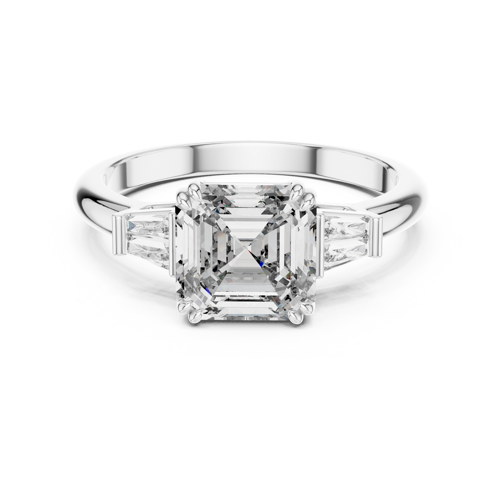 Three Stone Ring - Asscher | LR-0052