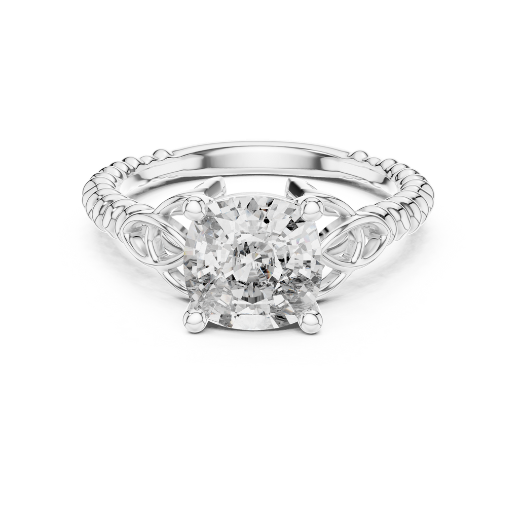 Solitaire Ring - Cushion | DDLR-049
