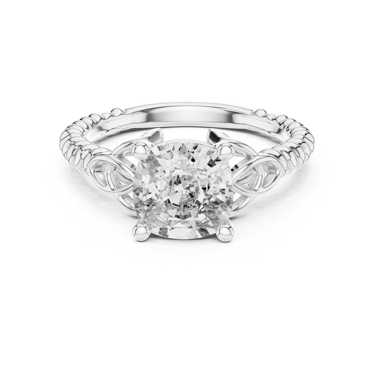 Solitaire Ring - Cushion | DDLR-049