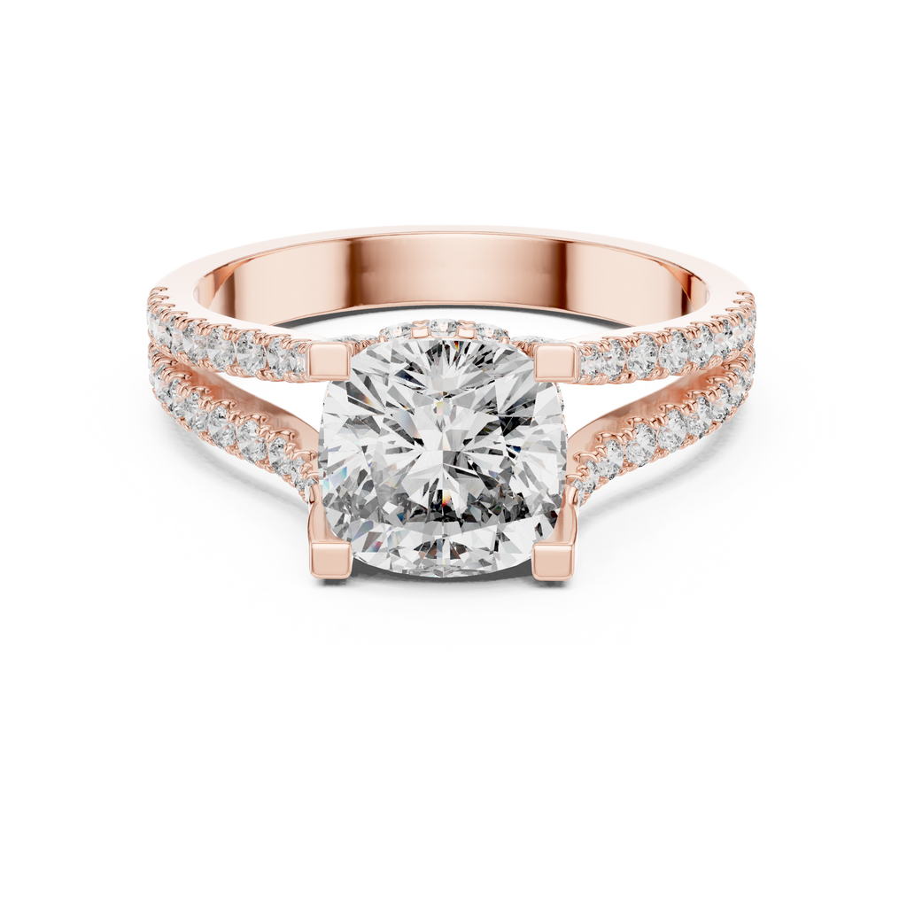 Split Shank Ring - Cushion | DDLR-182