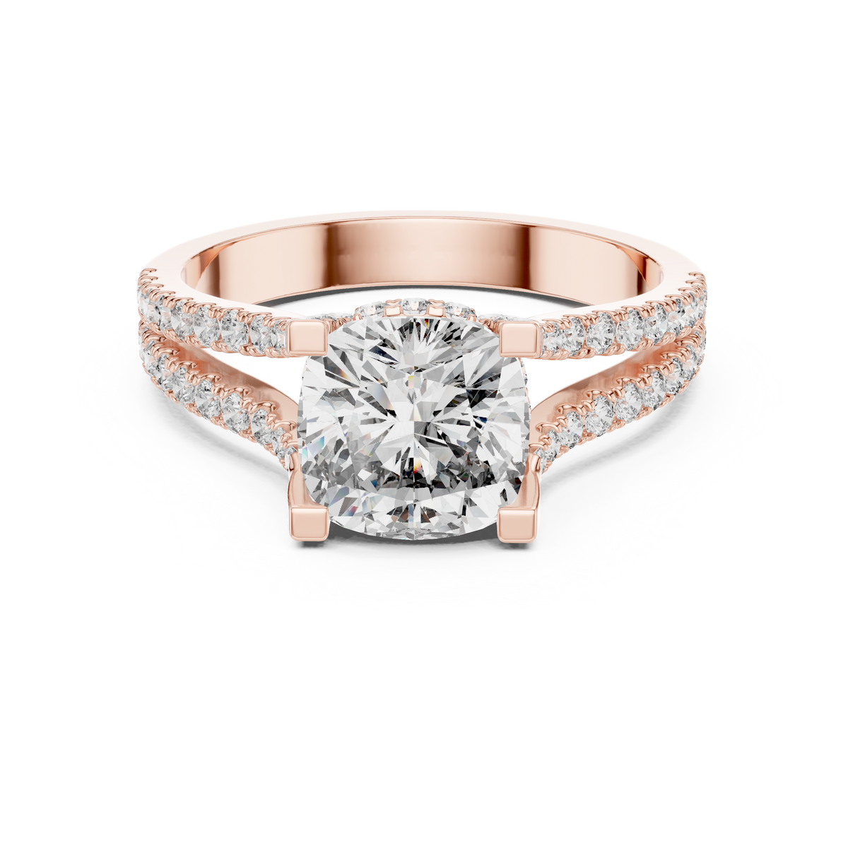 Split Shank Ring - Cushion | DDLR-182