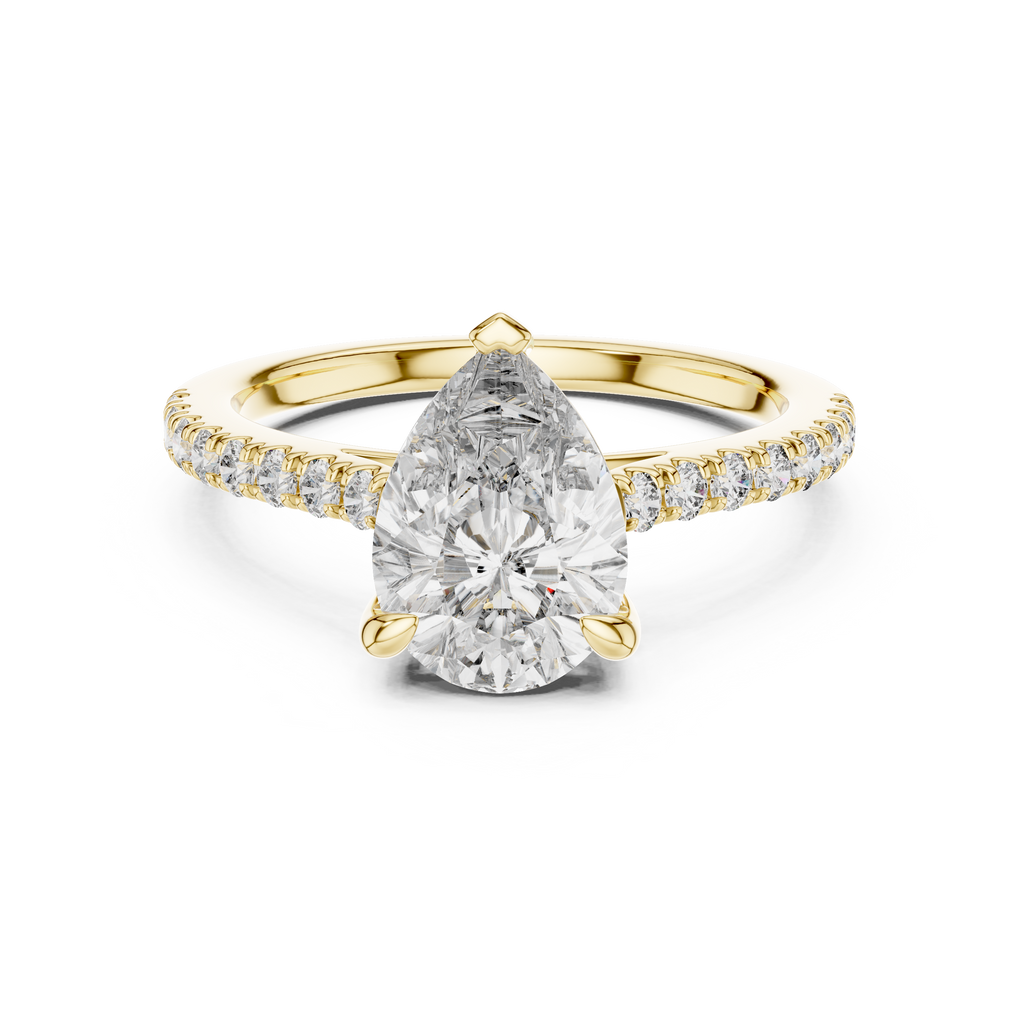 Solitaire Ring - Pear | DDLR-039