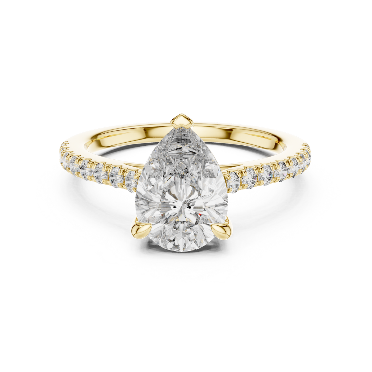 Solitaire Ring - Pear | DDLR-039
