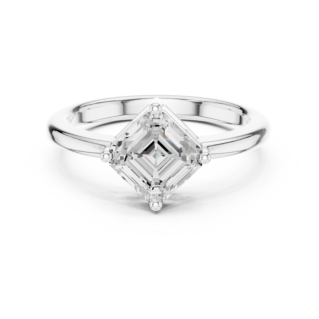 Solitaire Ring - Asscher | DDLR-482