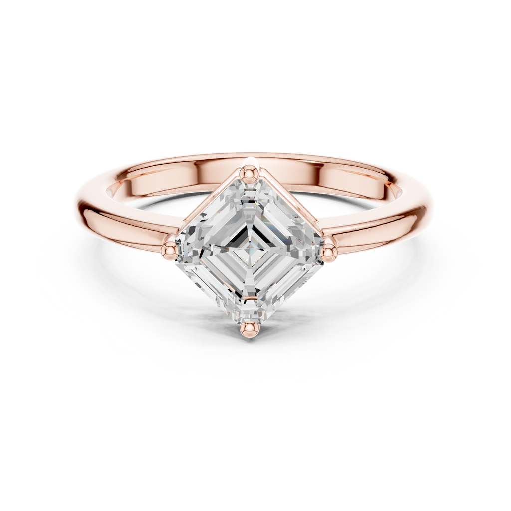 Solitaire Ring - Asscher | DDLR-482