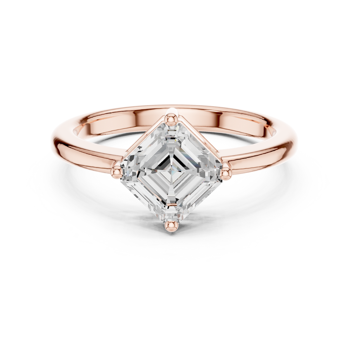 Solitaire Ring - Asscher | DDLR-482