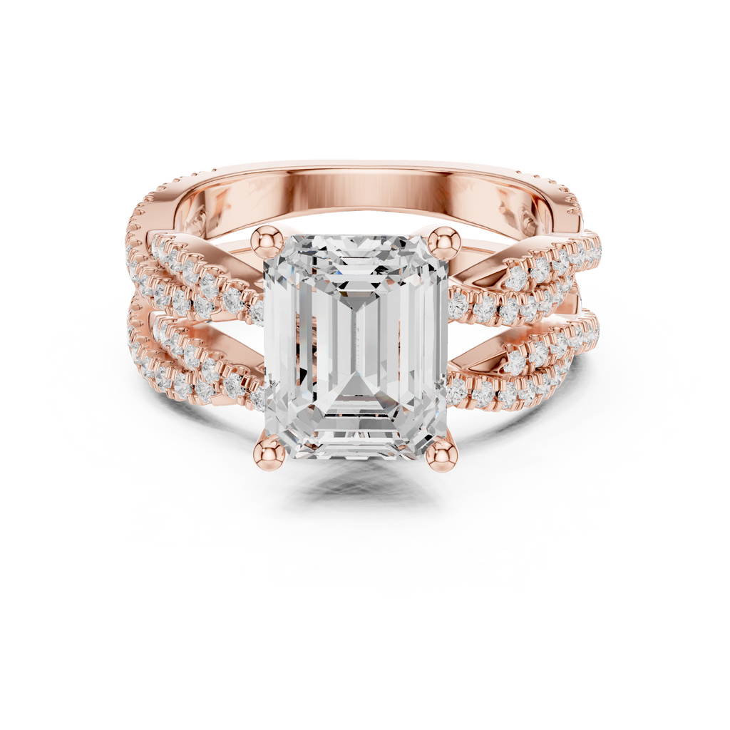 Split Shank Ring - Emerald | DDLR-300