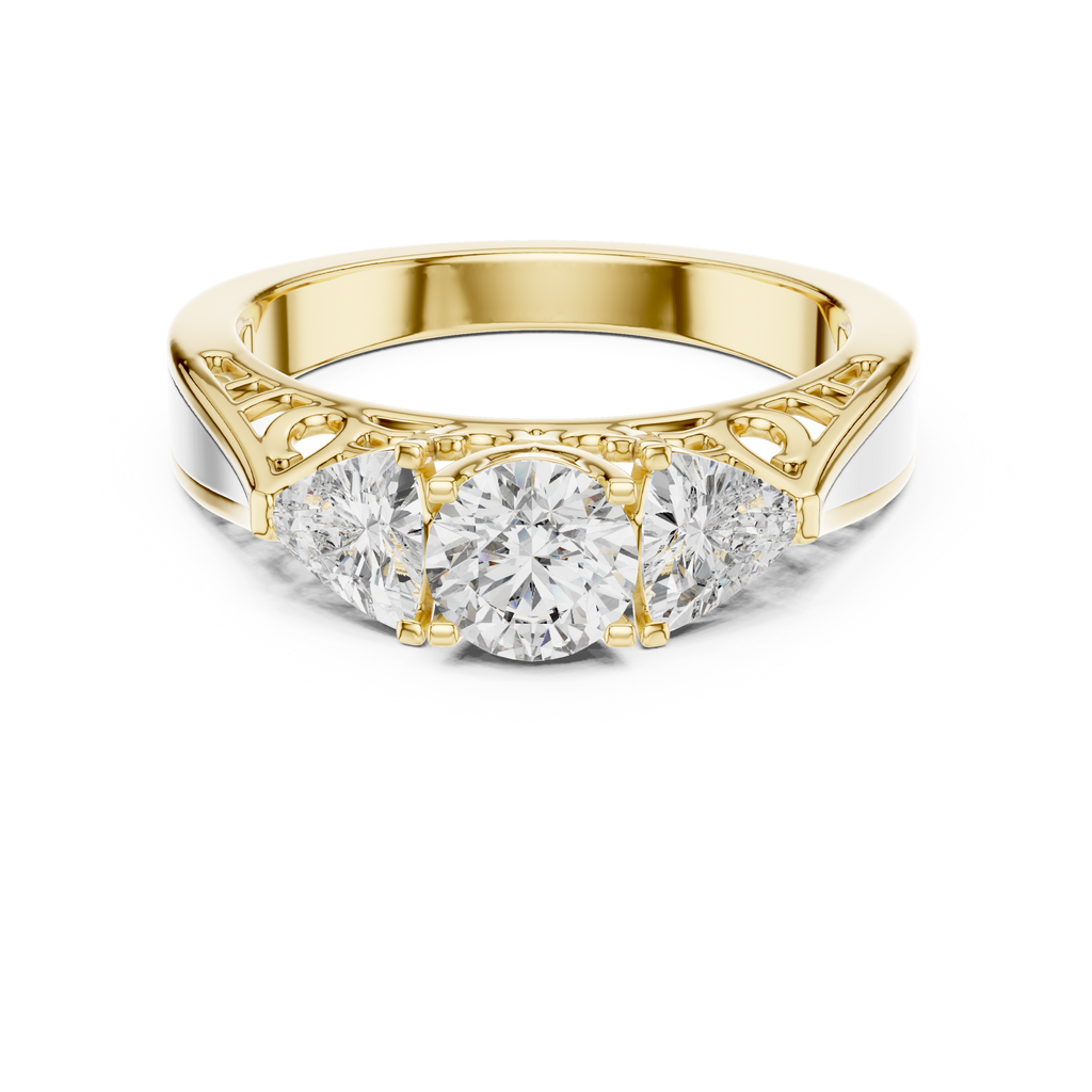Three Stone Ring - Round | LR-0029