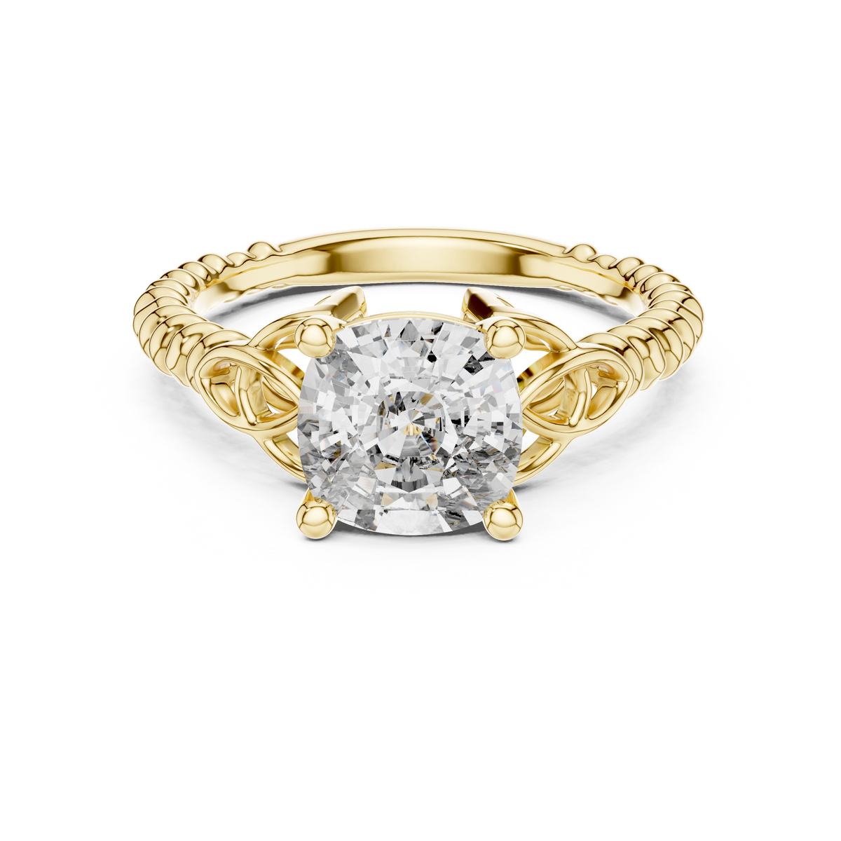 Solitaire Ring - Cushion | DDLR-049