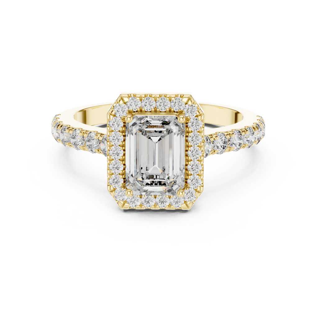 Halo Ring - Emerald | LR-0058