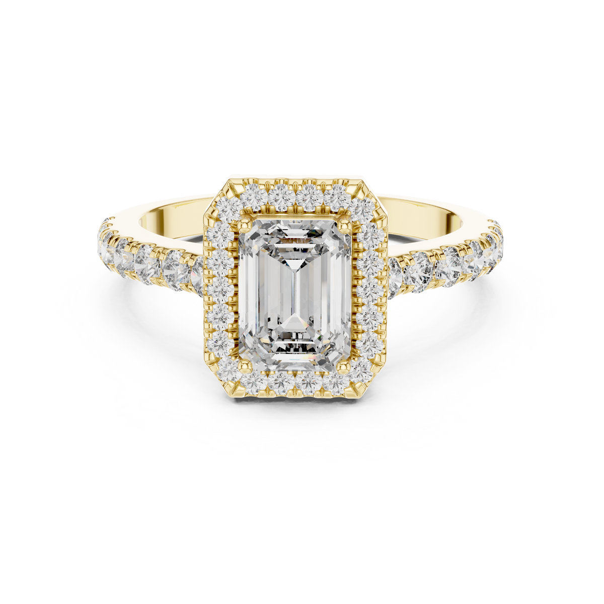 Halo Ring - Emerald | LR-0058