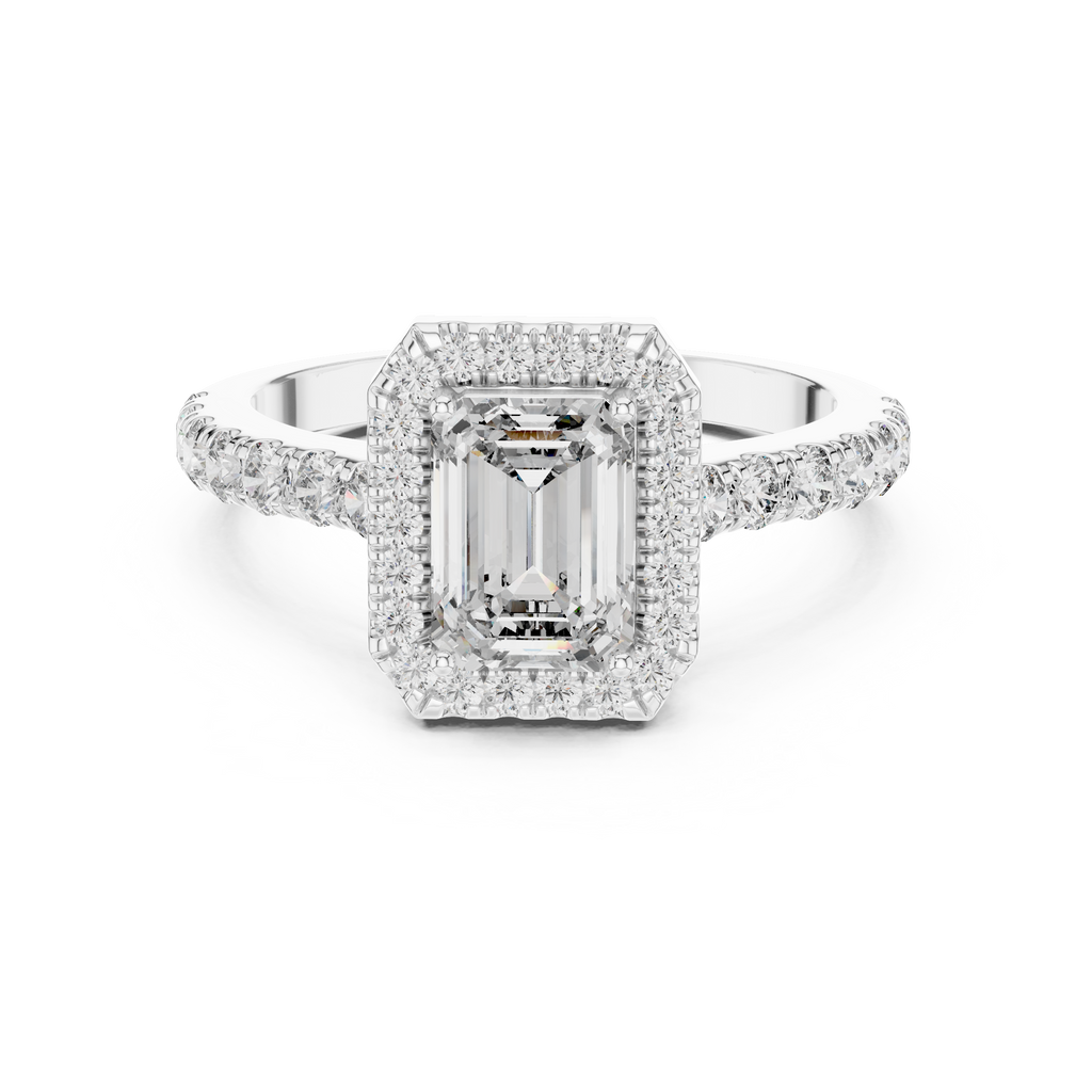 Halo Ring - Emerald | LR-0058