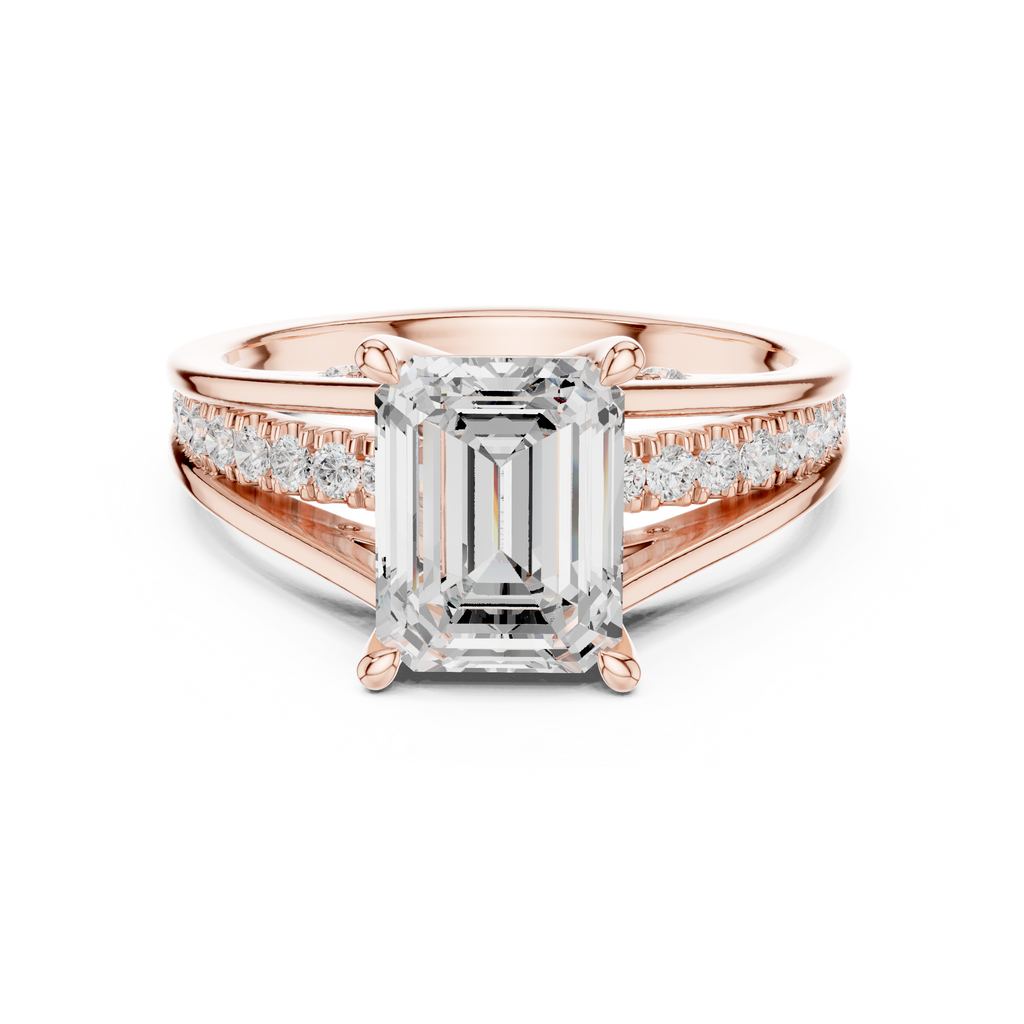 Split Shank Ring - Emerald | DDLR-253