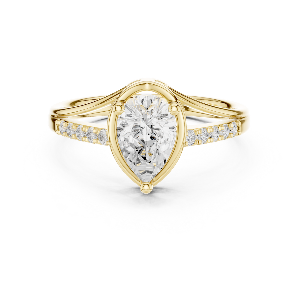 Split Shank Ring - Pear | DDLR-473