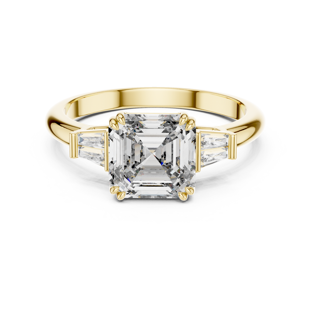 Three Stone Ring - Asscher | LR-0052