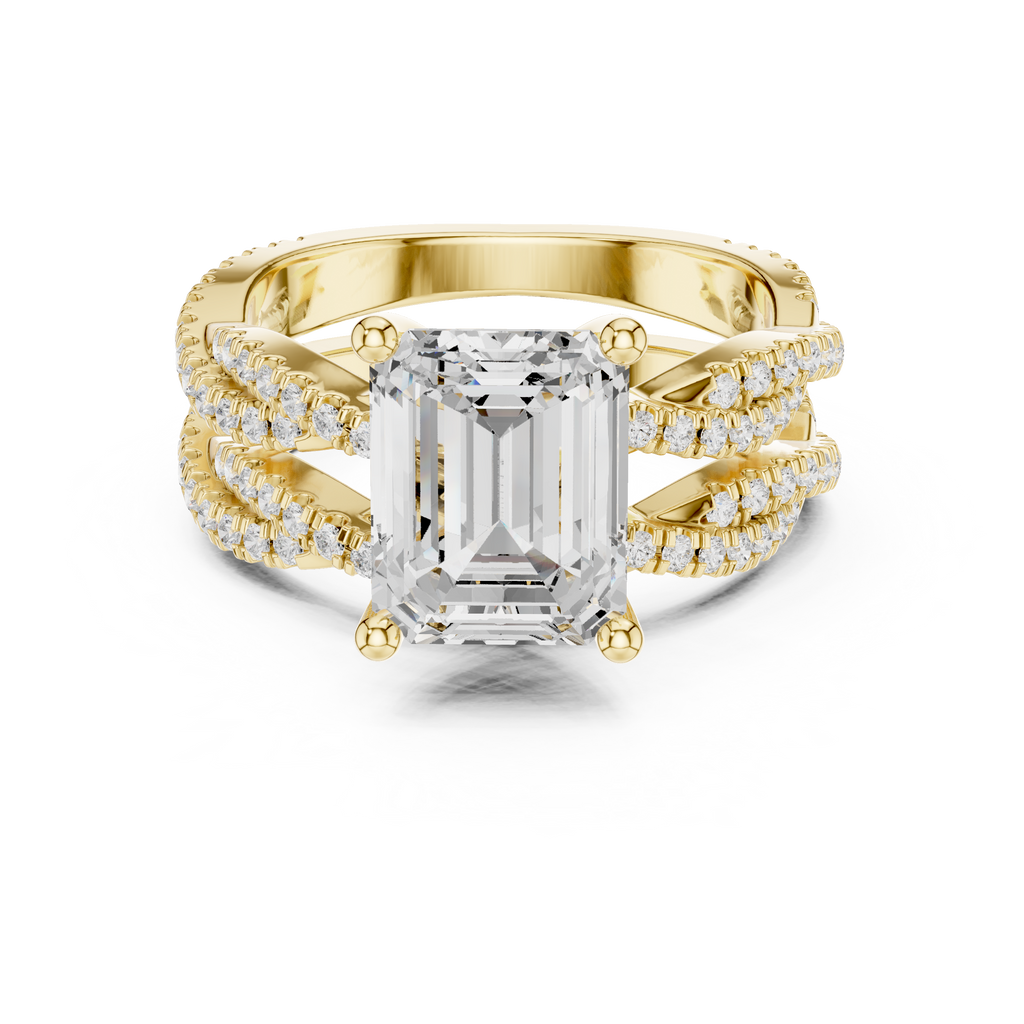 Split Shank Ring - Emerald | DDLR-300