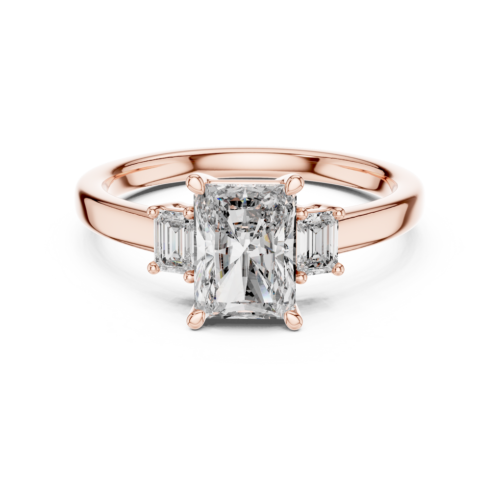 Three Stone Ring - Radiant | DDLR-038