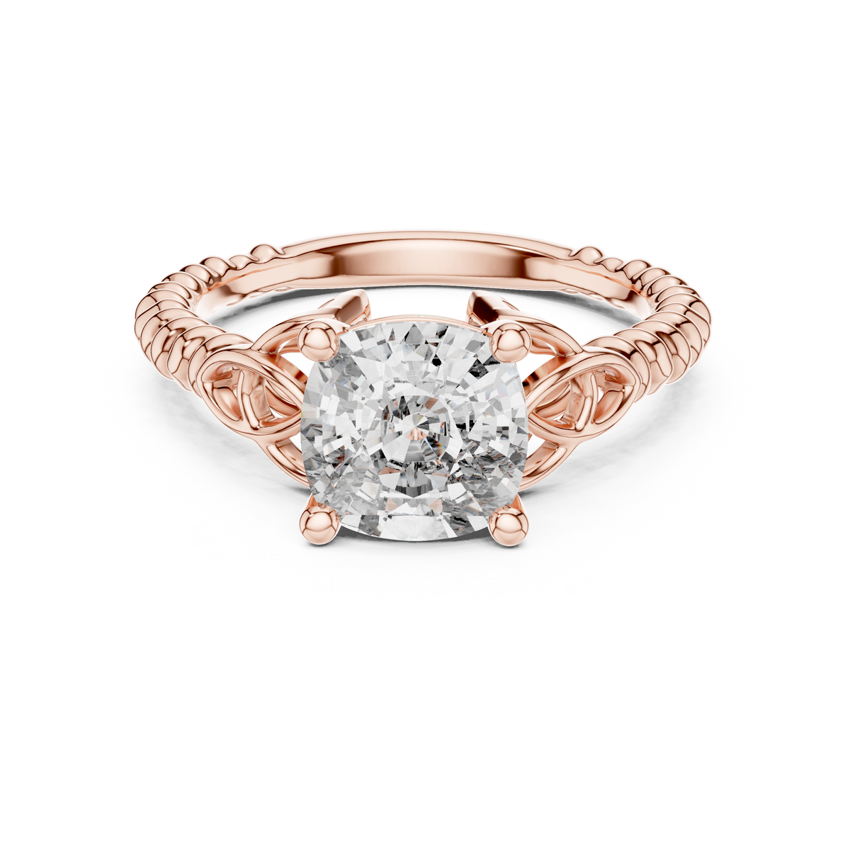 Solitaire Ring - Cushion | DDLR-049