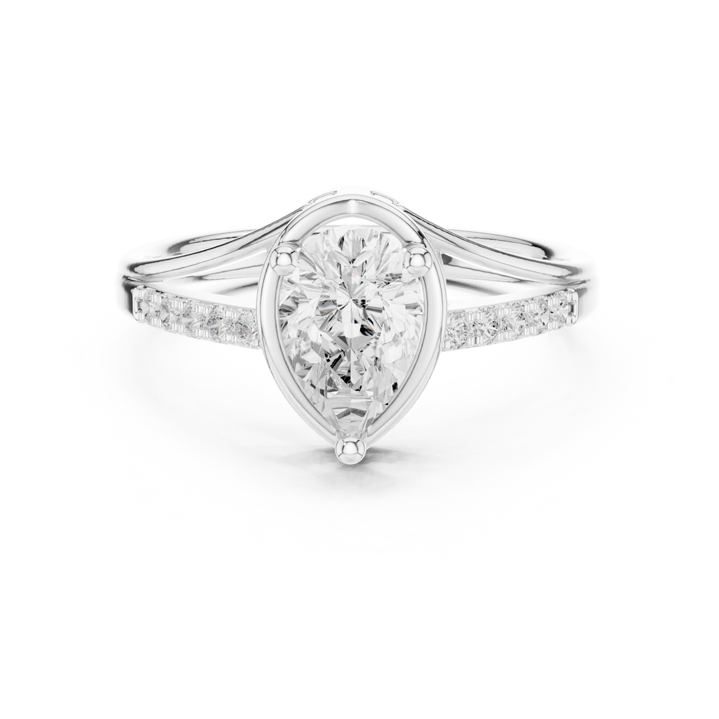 Split Shank Ring - Pear | DDLR-473