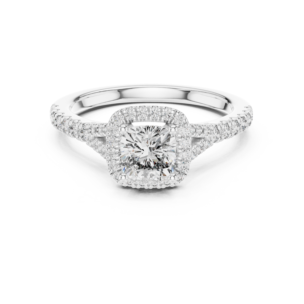 Halo Ring - Cushion | DDLR-043