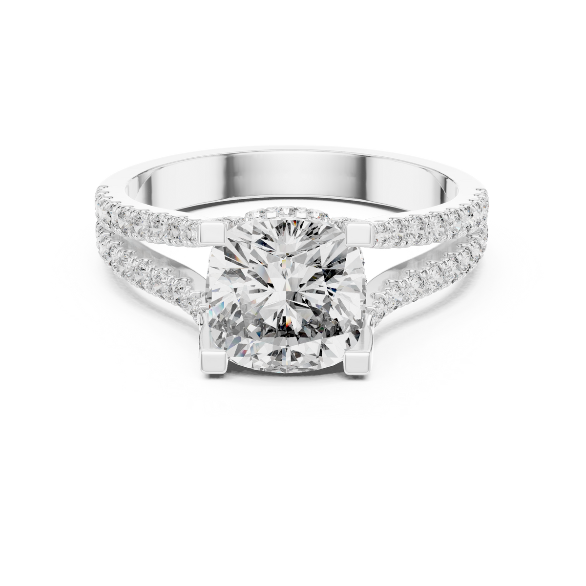 Split Shank Ring - Cushion | DDLR-182
